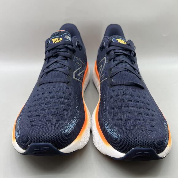 New Balance Fresh Foam 1080 v12 Shoes Men Size 12.5 Blue Orange Running Sneakers - Picture 2 of 9